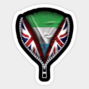 Sierra Leonean Flag  Sierra Leone Flag zipped British Flag - Gift for Sierra Leonean From Sierra Leone Sticker